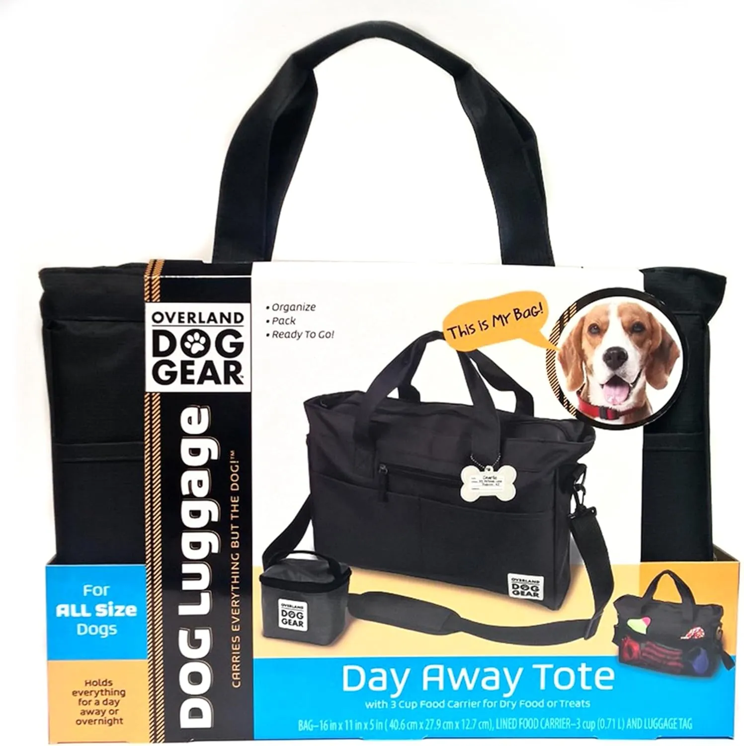 Mobile Dog Gear Day Away Tote Bag Black One Size