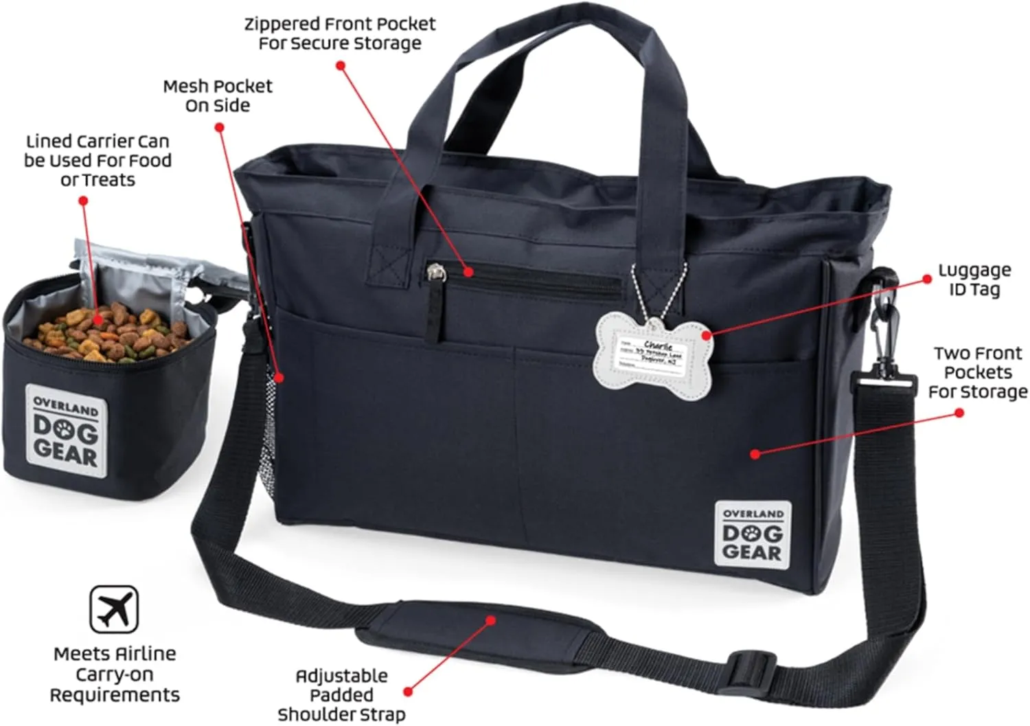 Mobile Dog Gear Day Away Tote Bag Black One Size