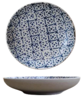 Mosaic Blue- Coupe bowl 19.5x H4 cm