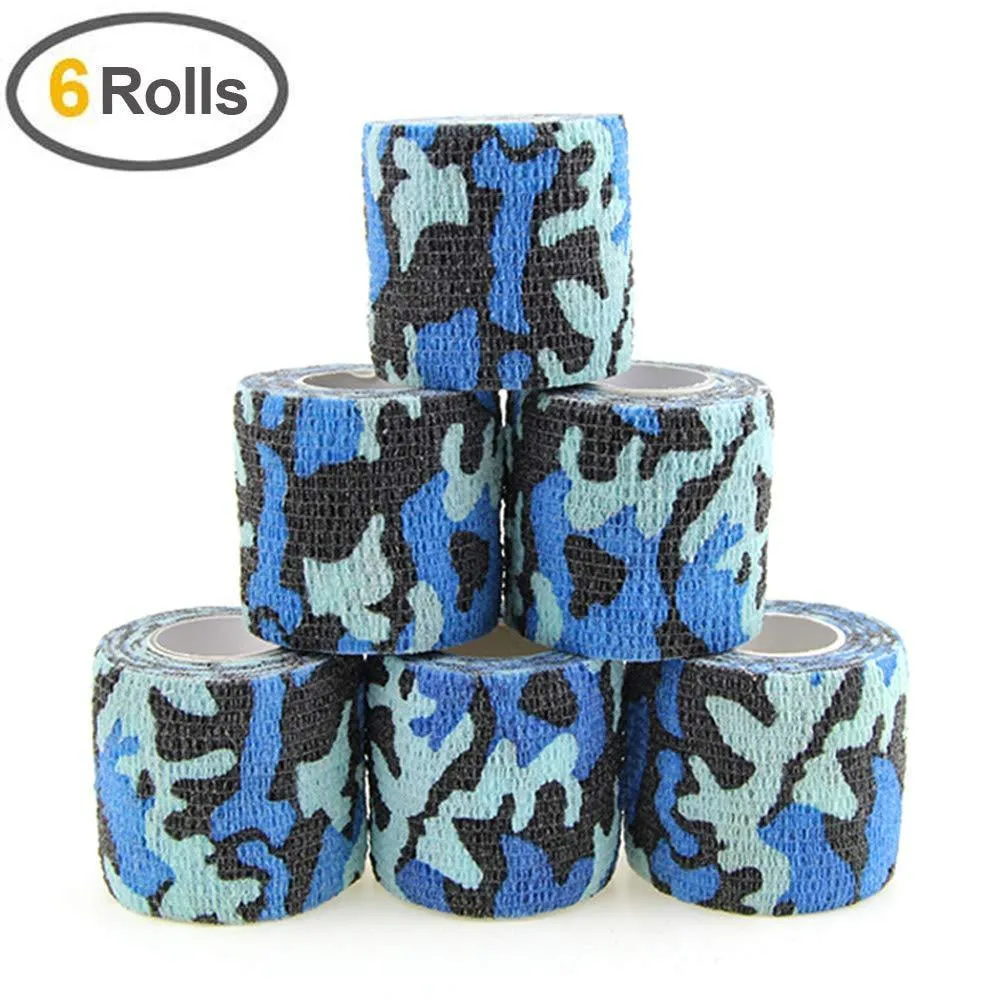 MUEUSS Self Adhesive Bandage Tape Vet Wrap Self Adherent Cohesive Bandages First Aid Wrap Approved 2 inches x 5 Yards (New Beige, 2 Inches / 6 roll)
