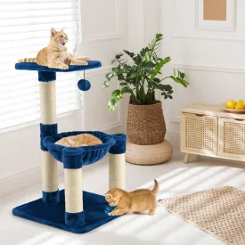 Multi-level Cat Activity Tree with Top Perch and Scratching Posts-Blue