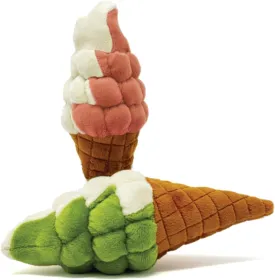 munchiecat Catnip Ice Cream Cone Duo (2-pc) for Cats - Sweet Treat for Play and Bonding, Feline Enrichment Toys for Cats, Kittens, Durable Design for Play, USA Made