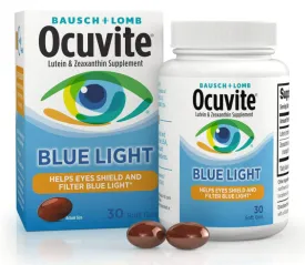 Ocuvite Blue Light Lutein 25mg Lutein & Zeaxanthin Supplement, by Bausch   Lomb, 30 Softgels (Packaging May Vary)