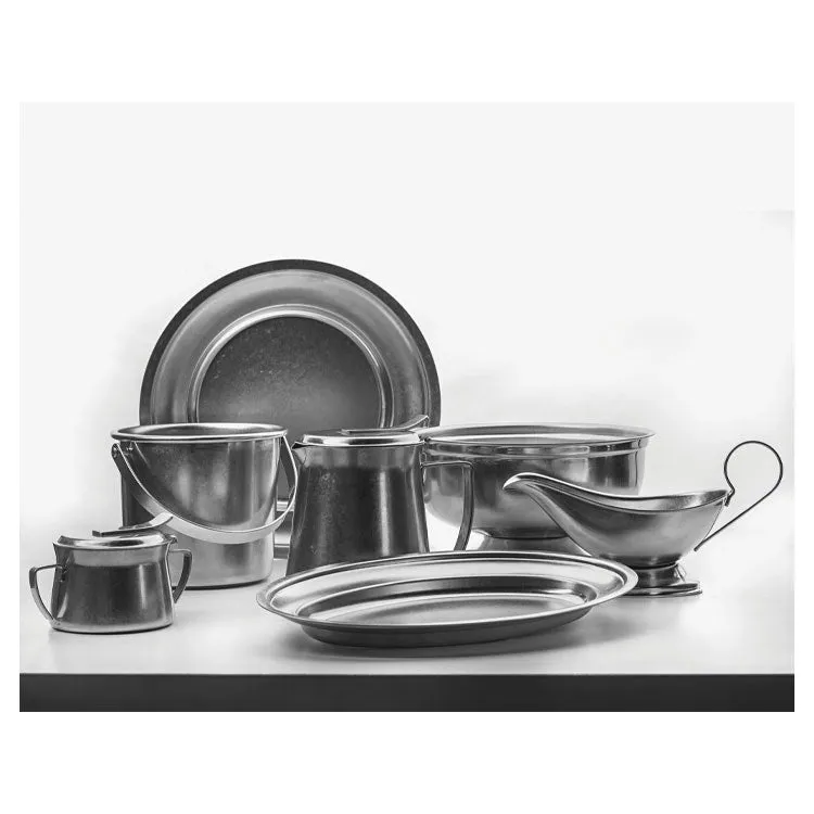 Original Vintage 18/10 Stainless Steel Two-Compartment Oval Serving Dish