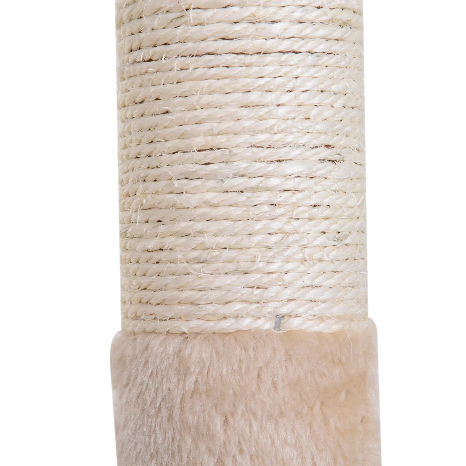 PawHut Cat Scratch Post with Bed Cat Tree for Indoor Cats Sisal Scratching Posts Hammock Kitty Activity Centre Beige