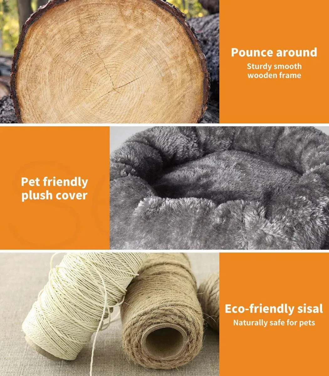 PaWz 130cm Cat Tower Scratching Climbing Post