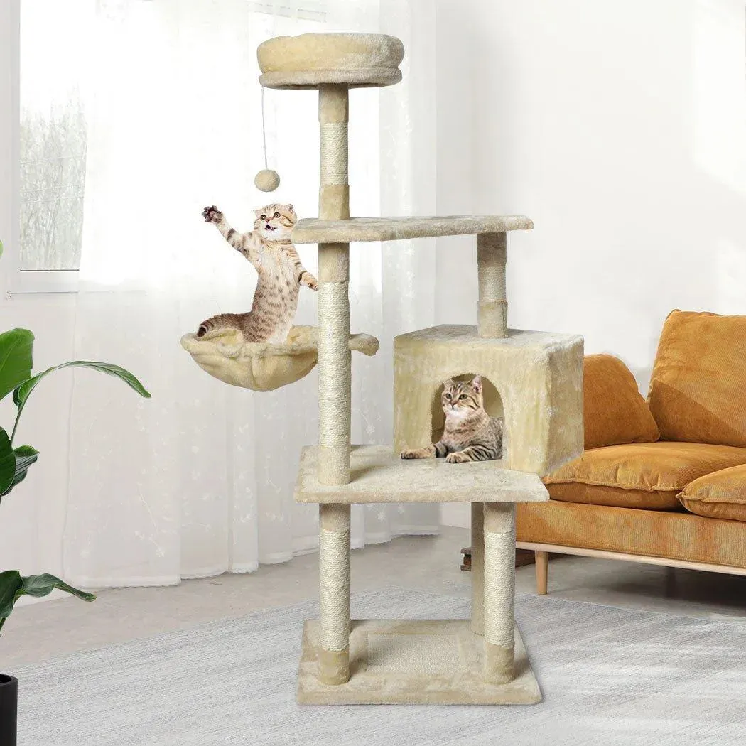 PaWz 130cm Cat Tower Scratching Climbing Post