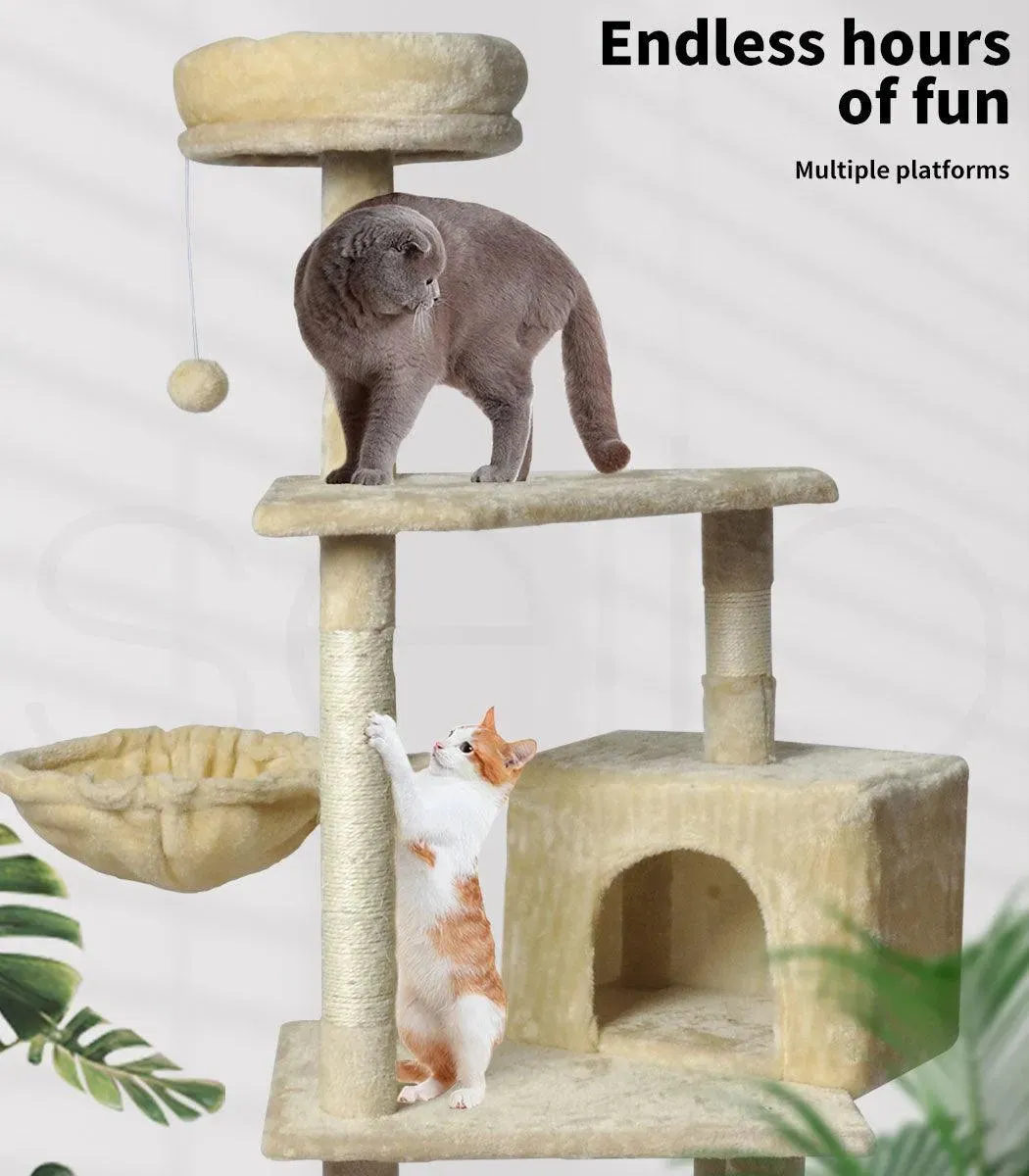 PaWz 130cm Cat Tower Scratching Climbing Post