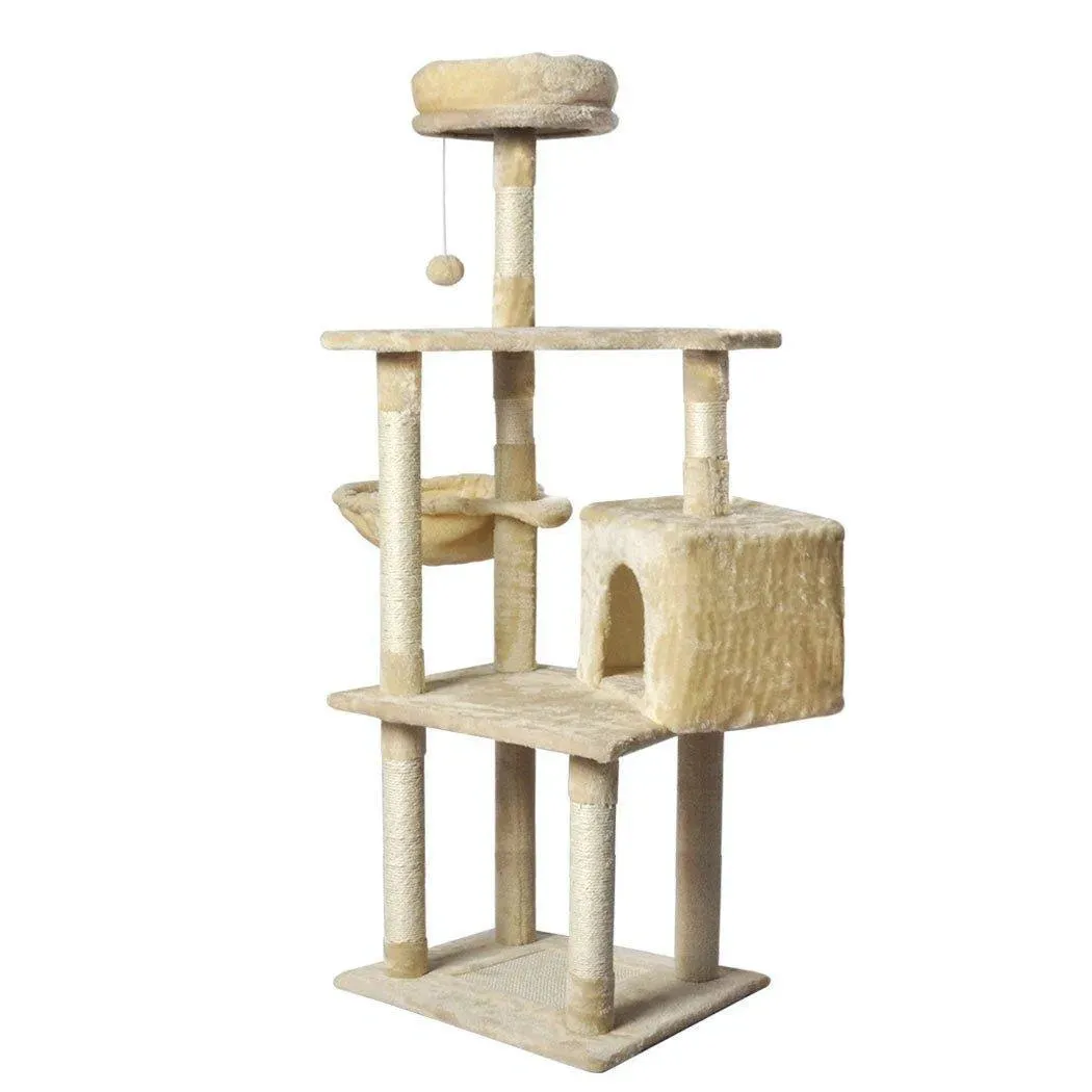 PaWz 130cm Cat Tower Scratching Climbing Post