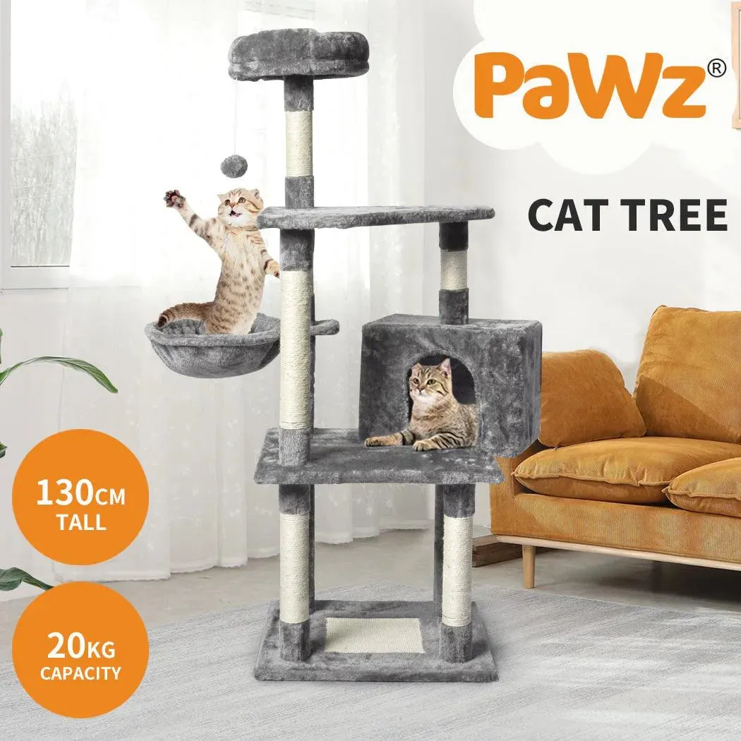 PaWz 130cm Cat Tower Scratching Climbing Post