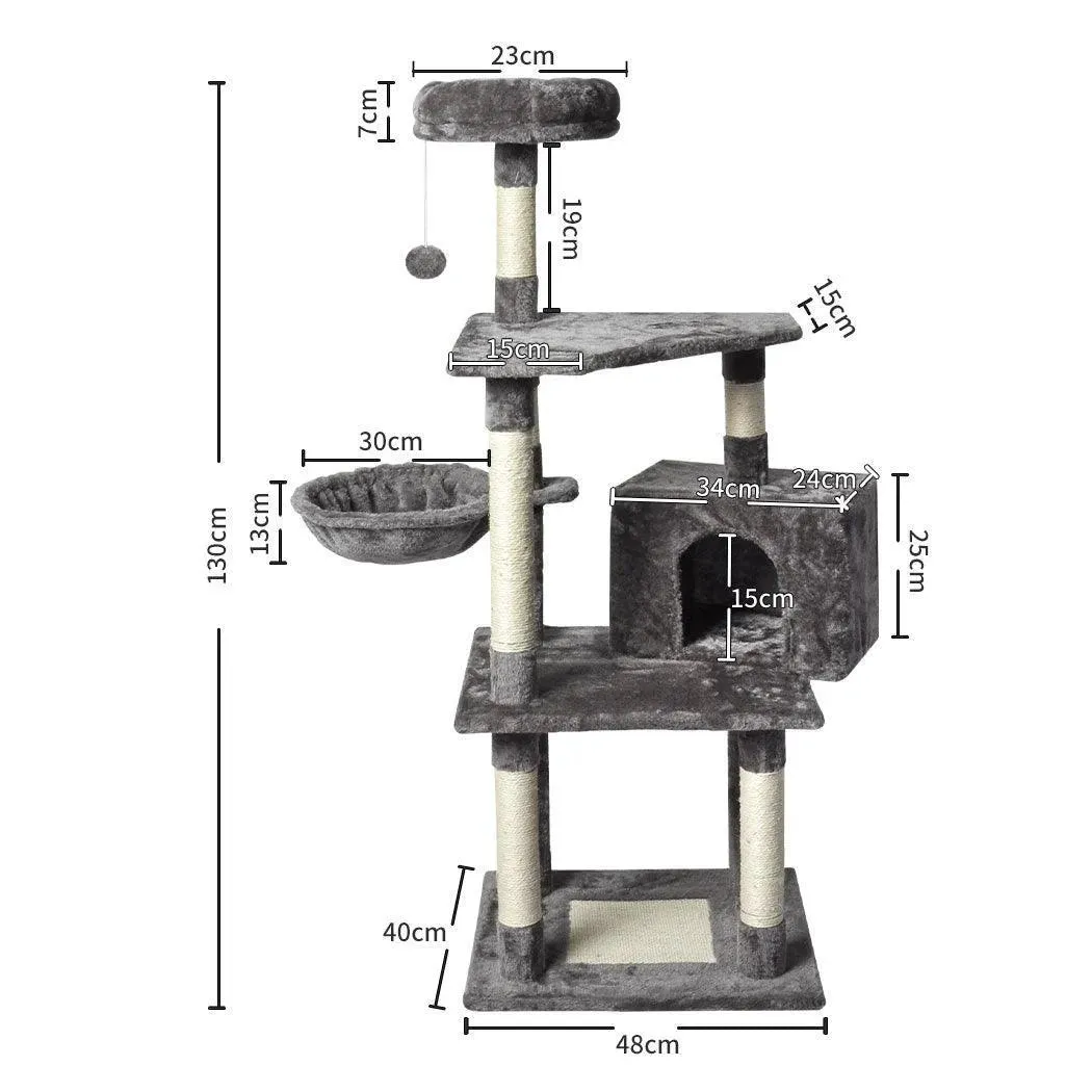 PaWz 130cm Cat Tower Scratching Climbing Post