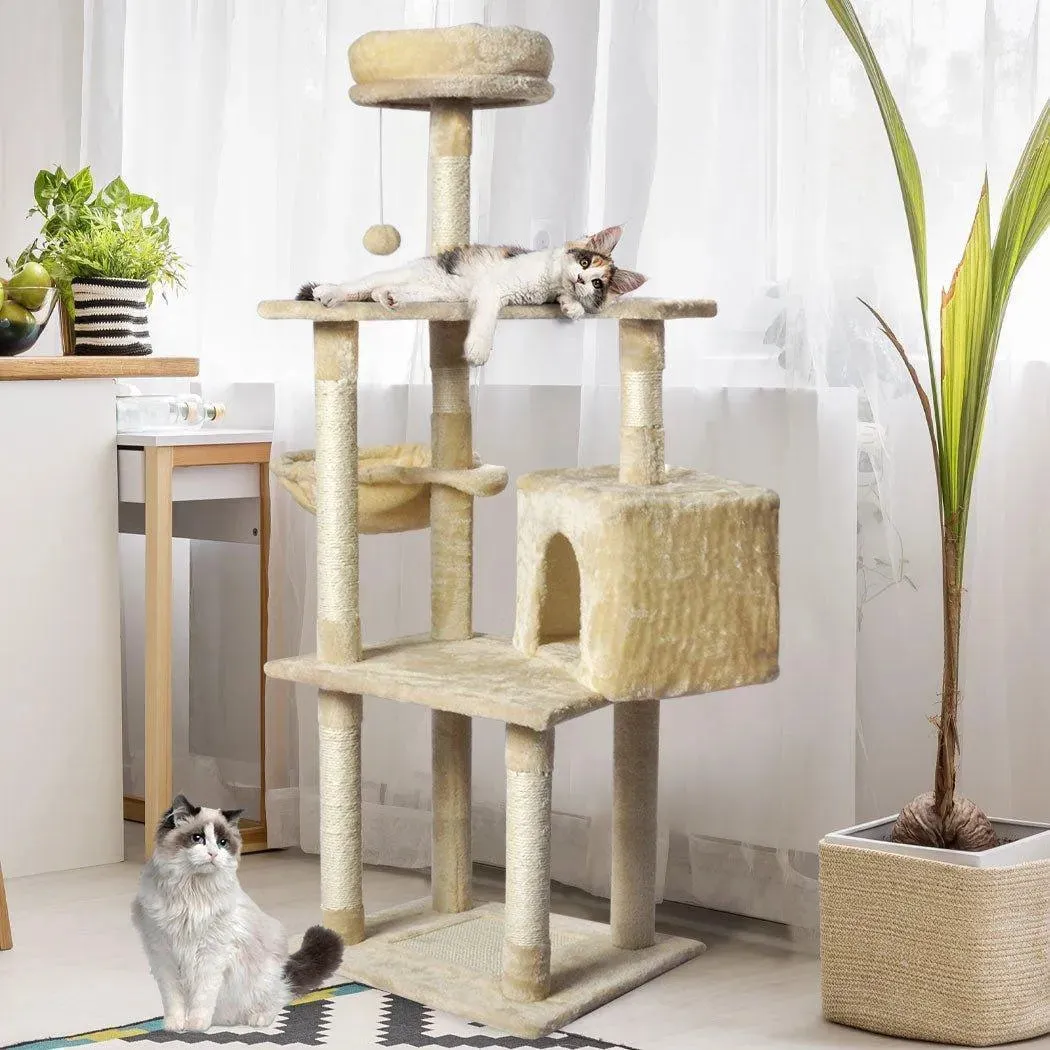 PaWz 130cm Cat Tower Scratching Climbing Post