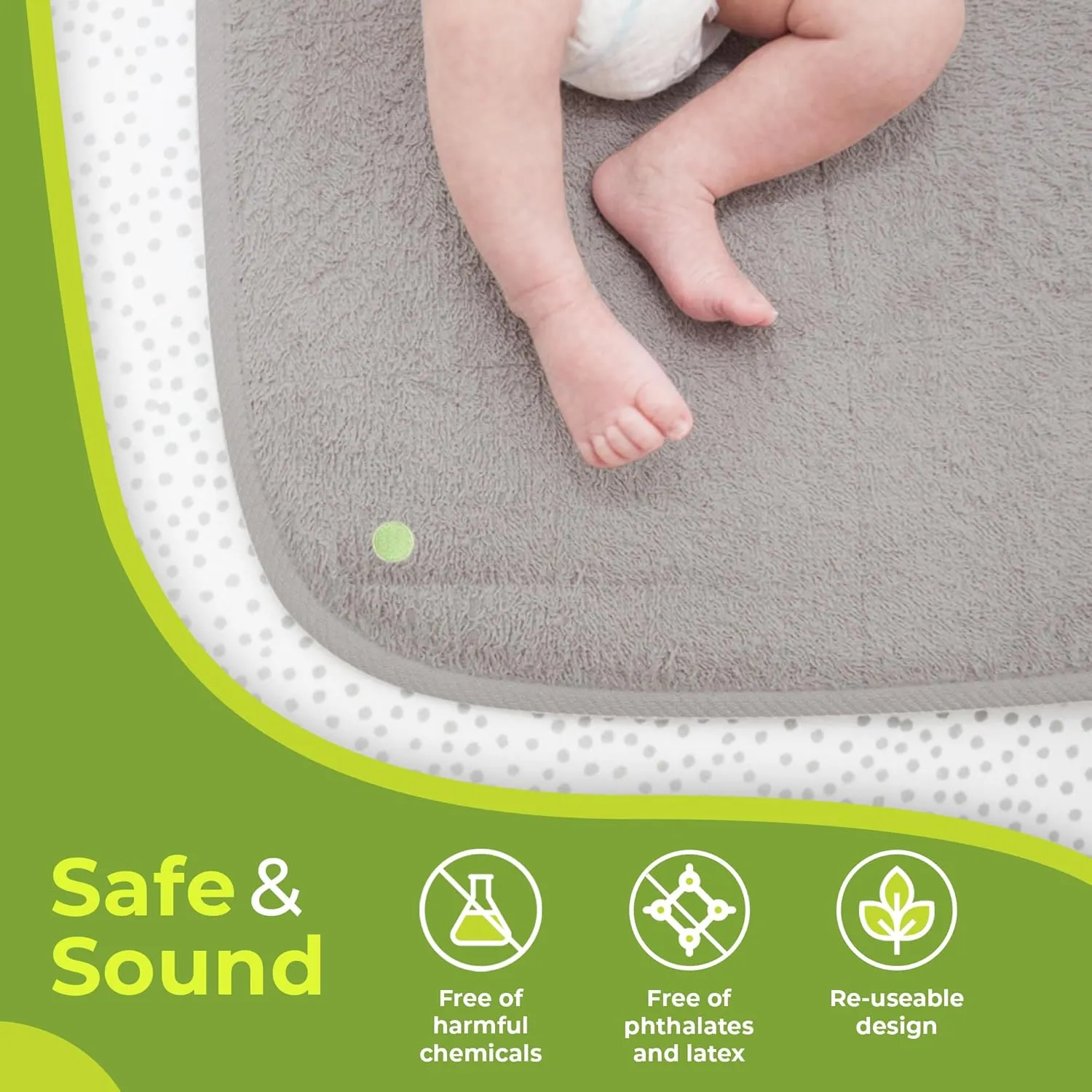 PeapodMats Chair Pads for Incontinence | Washable, Waterproof Chair & Bed Incontinence Pads | Suitable for Kids, Adults, Elderly & Pets, 1.5 x 1.5 Sand