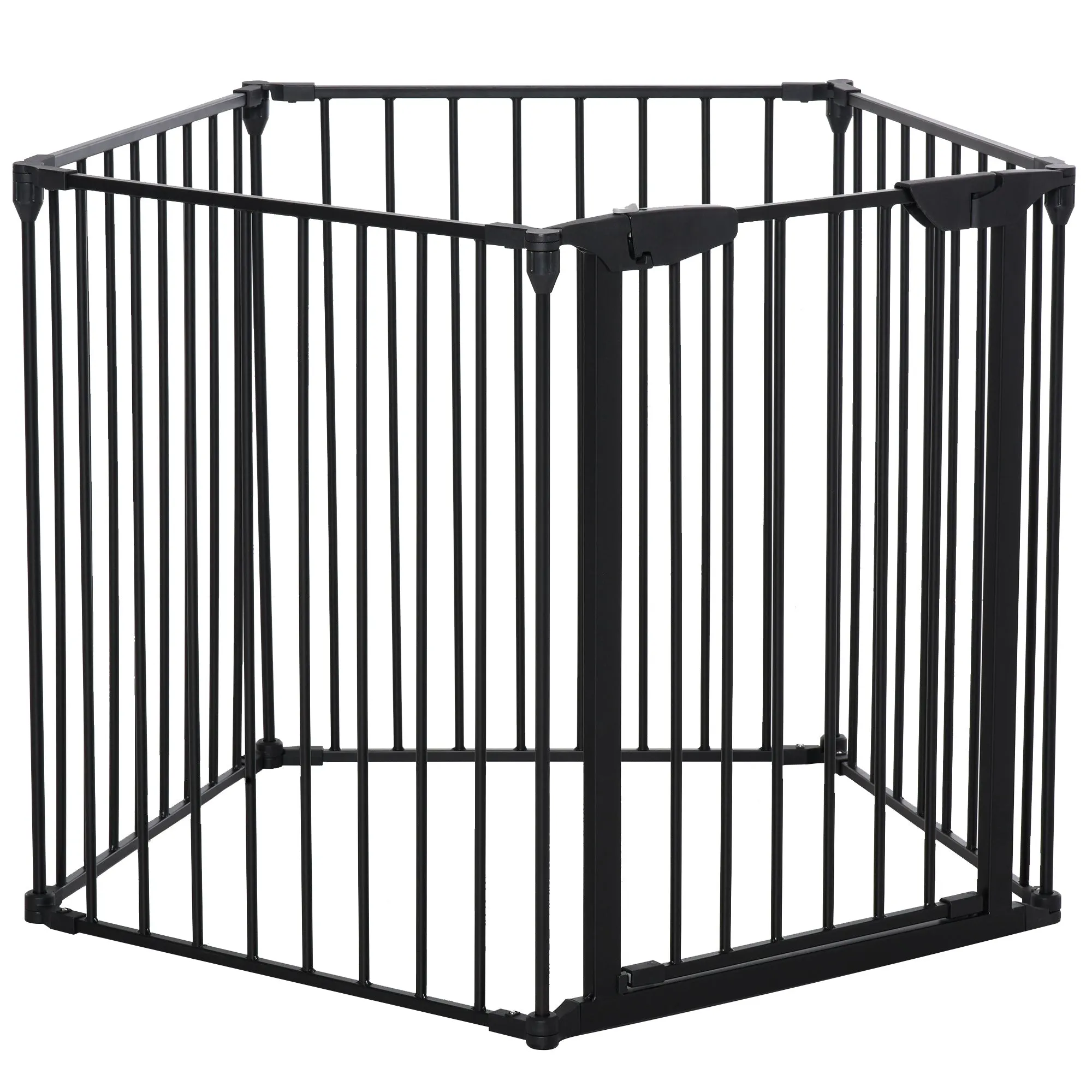 Pet Safety Gate 5-Panel Playpen Fireplace Christmas Tree Fence Stair Barrier