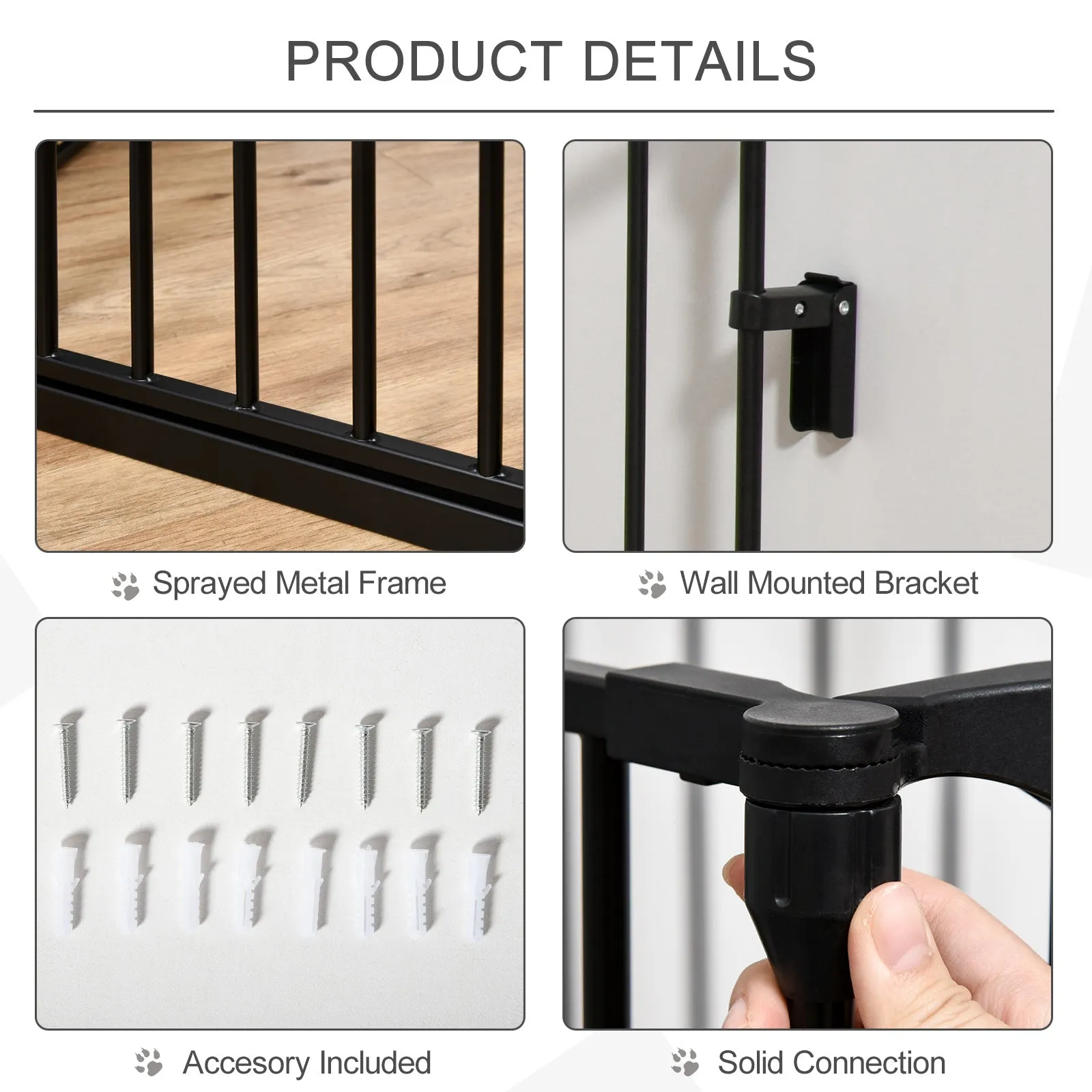 Pet Safety Gate 5-Panel Playpen Fireplace Christmas Tree Fence Stair Barrier