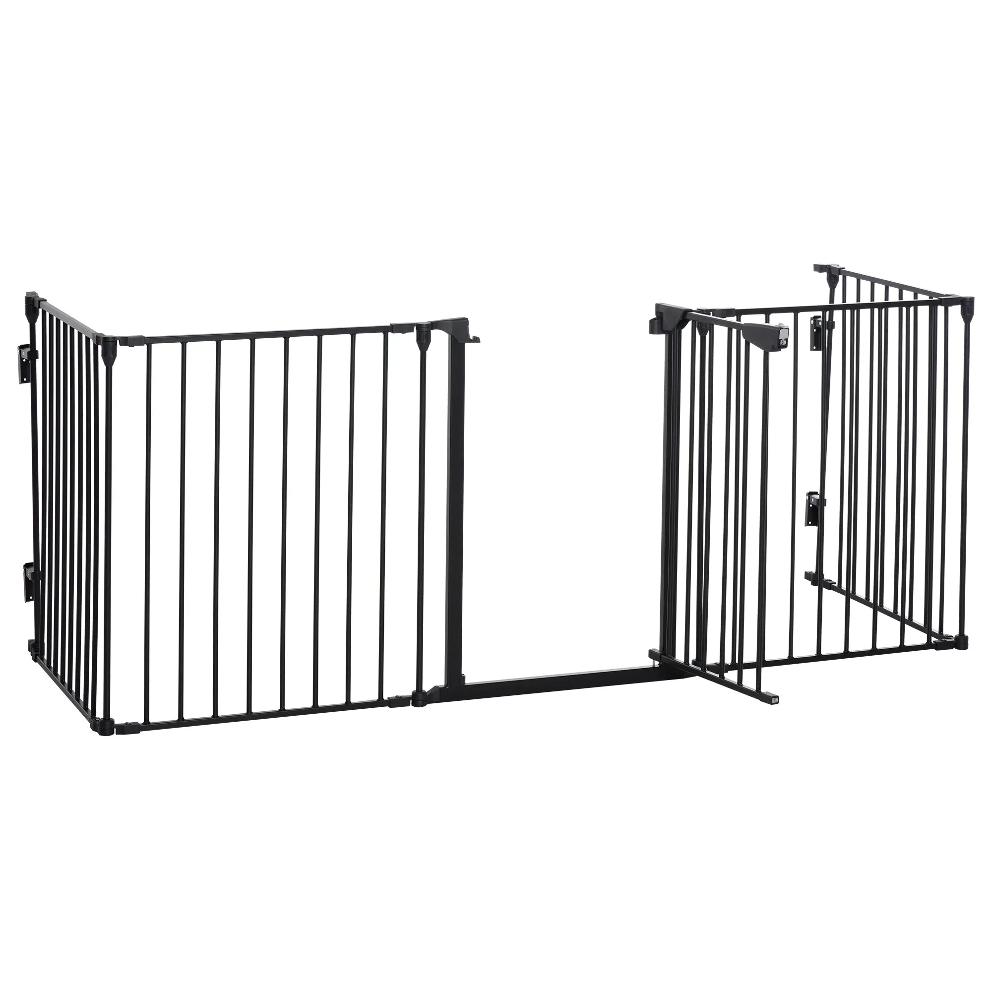Pet Safety Gate 5-Panel Playpen Fireplace Christmas Tree Fence Stair Barrier