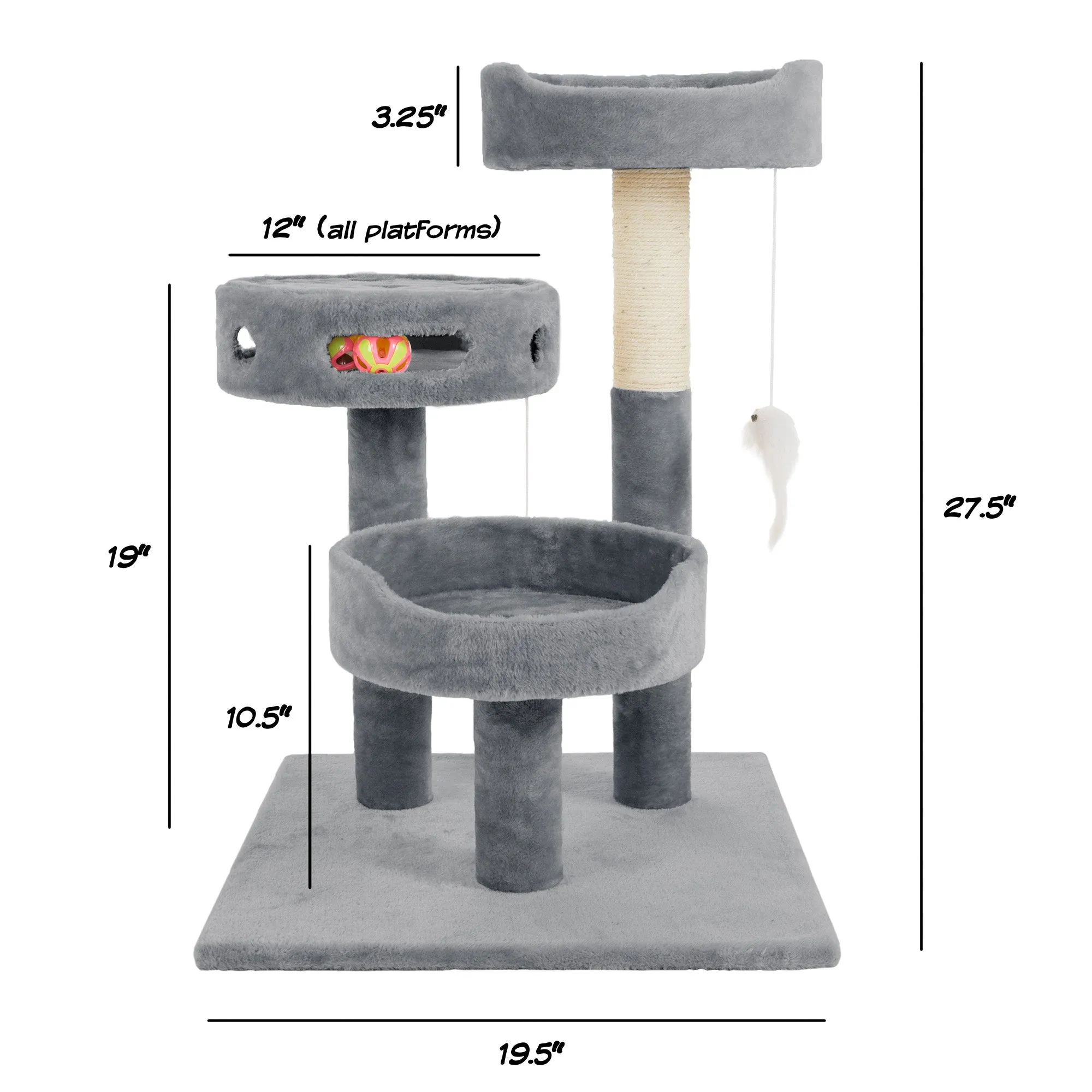 PETMAKER Cat Tree with Interactive Cheese Wheel