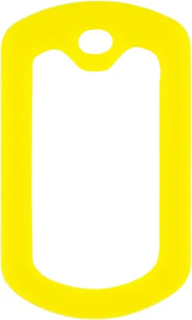 PinMart Military Dog Tag Silencer  Silicone Rubber ID Tag Protector  Edge Bumper Prevents Noise & Scratching, 5 Pack, Yellow