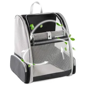 QPets Expandable Backpack for Dogs and Cats (Grey)