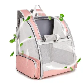 QPets Expandable Backpack for Dogs and Cats (Pink)