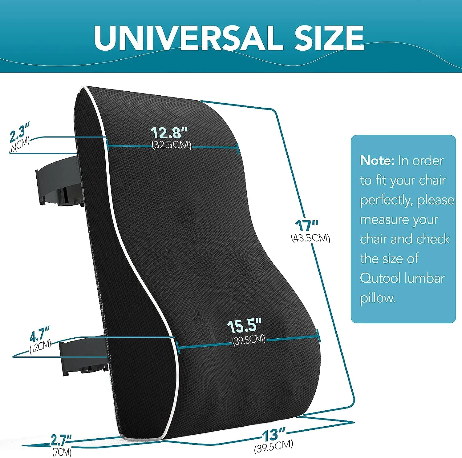 QUTOOL Lumbar Support Pillow for Office Chair