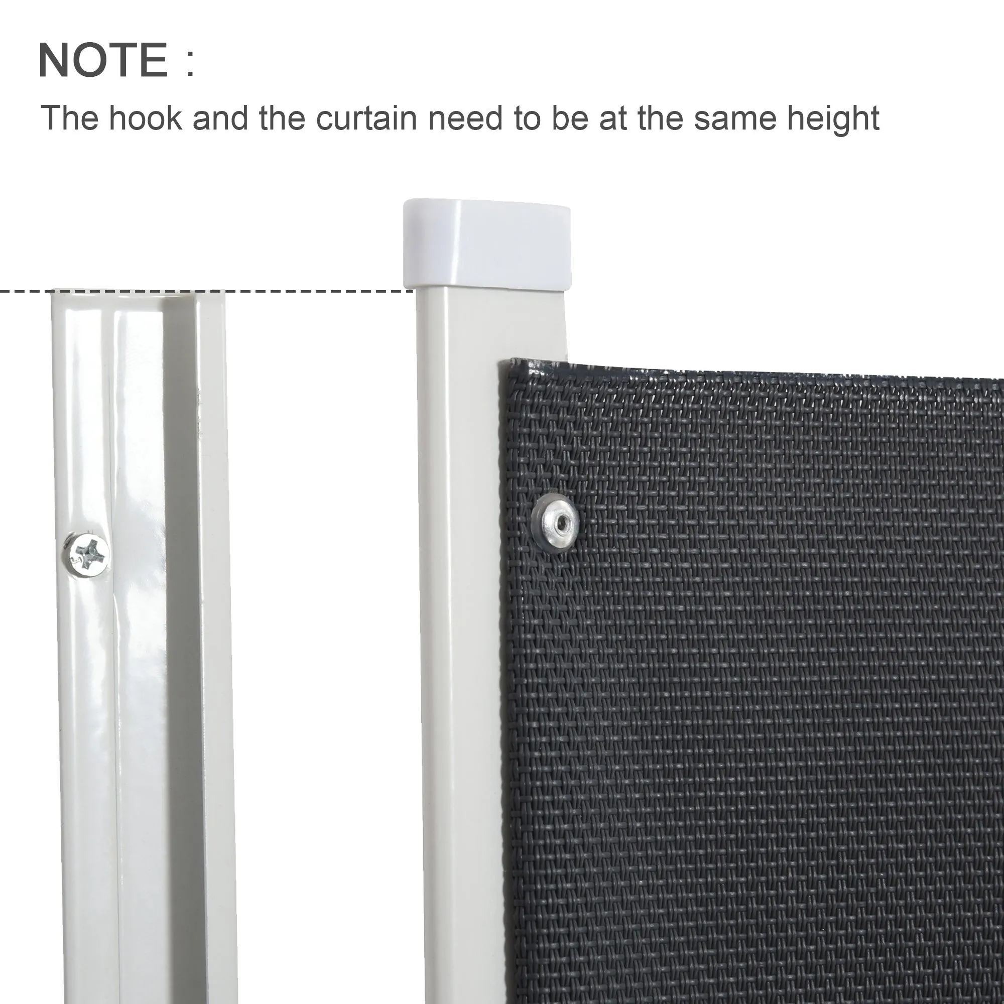 Retractable Safety Gate Stair Gate Folding Room Divider Barrier for Dogs Pets 115Lx82.5Hcm Grey