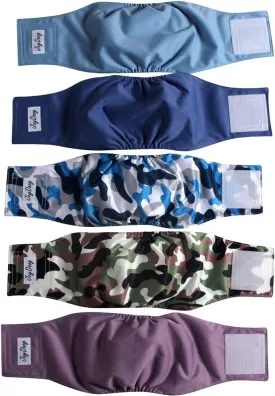 Reusable Dog Belly Bands for Male Dogs Diapers,5 Pack Premium Washable Dog Diapers Male Puppy Nappies Wrap,XS