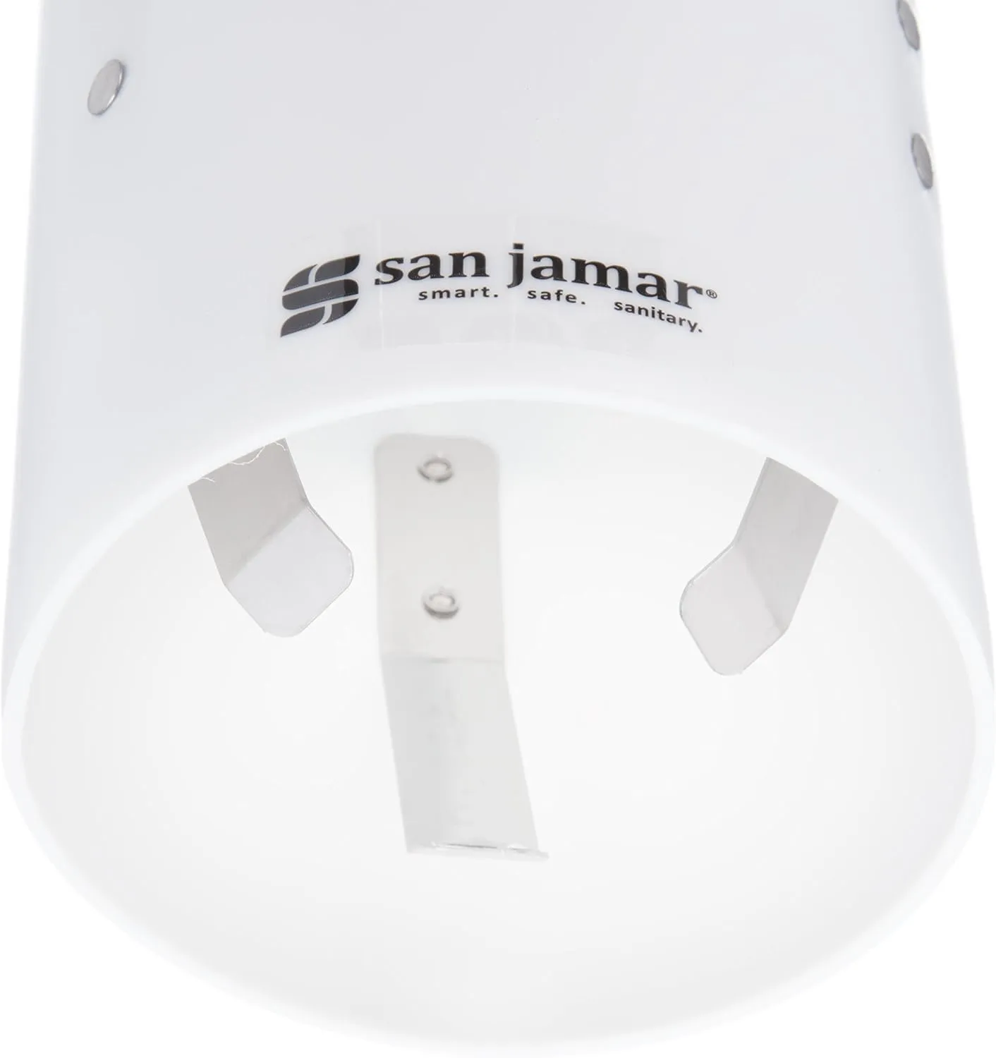 San Jamar Medium Pull-Type Cup Dispenser 4-10 Oz. Cups with Flip Cap for Restaurants, Dining Halls, and Fast Food Plastic, 16 Inches, White