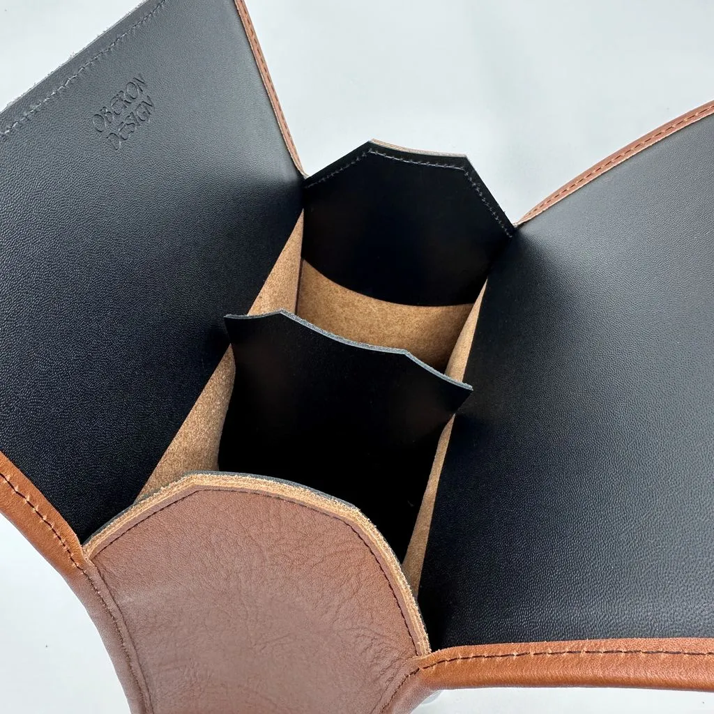 SECOND, Grapevine Wine Bottle Bag in Saddle