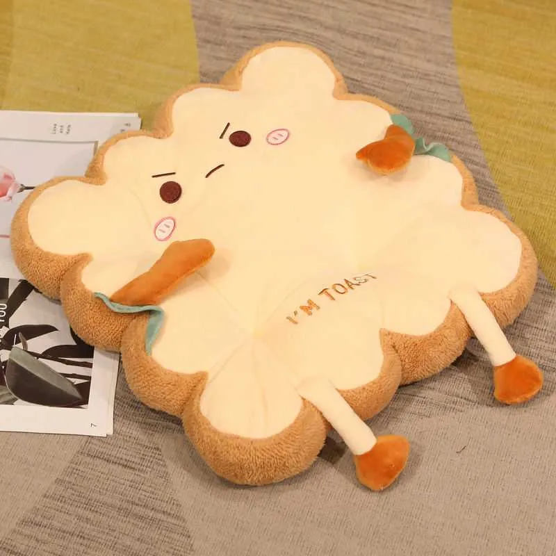 Simulation Bread Toast Chair Cushion | Memory Foam Food Pillow for Seating