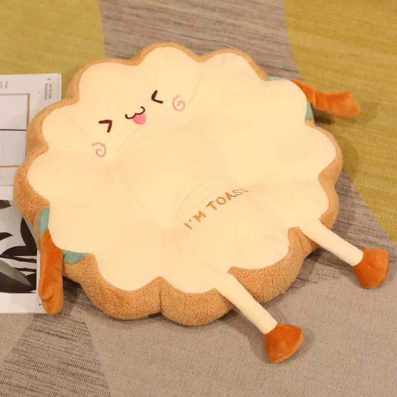Simulation Bread Toast Chair Cushion | Memory Foam Food Pillow for Seating