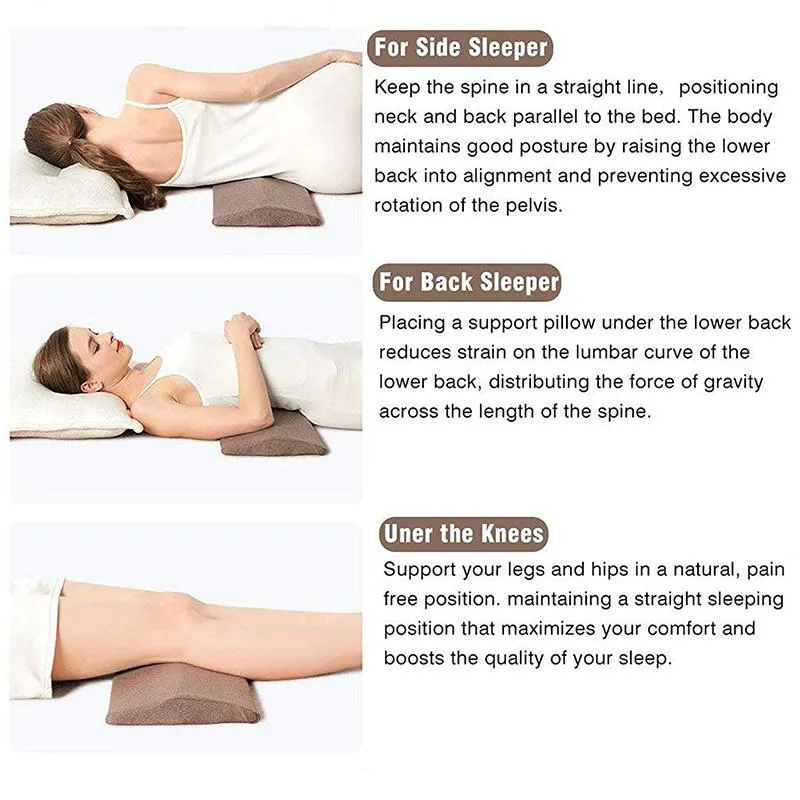 Soft Memory Foam Laumbar Support Sleeping Pillow for Lower Back Pain