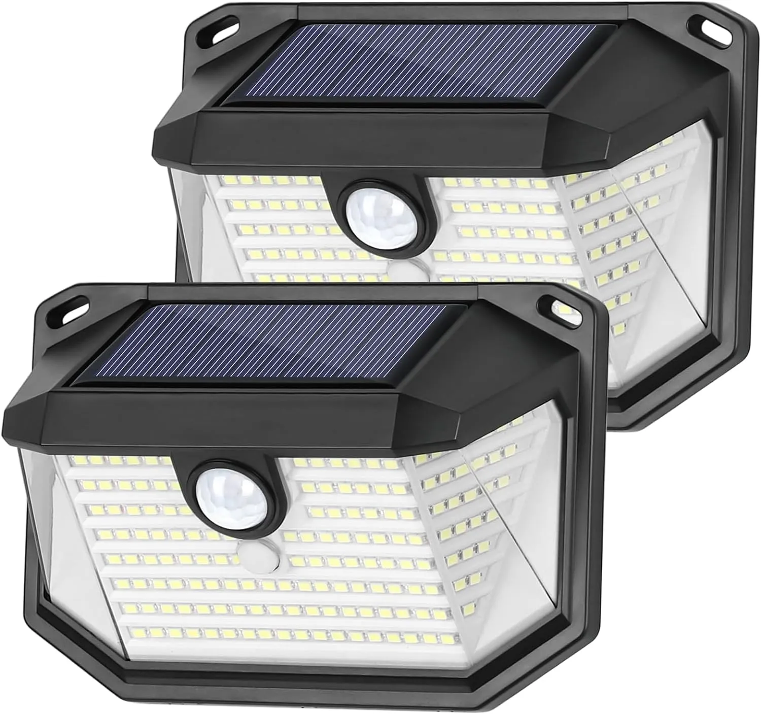 Solar Outdoor Lights, 2-Pack Super Bright 178 LEDs Motion Sensor Wall Light with 270 Wide Angle & 3 Modes, Waterproof Solar Powered Security Light for Patio Garden Garage Front Door