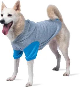 The Dodo Grey & Blue Hoodie for Dogs, Size Small; Everyday Apparel for Dogs, Cute Dog Sweatshirt, Cute Clothes for Dogs, The Dodo for Dogs Collection