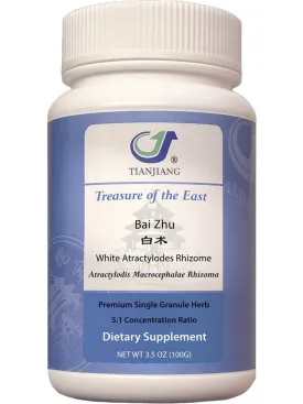 Treasure of the East, Bai Zhu, White Atractylodes Rhizome, 5:1 Extract Granules, 100 grams