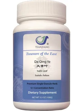 Treasure of the East, Da Qing Ye, Isatis Leaf, 5:1 Extract Granules, 100 grams