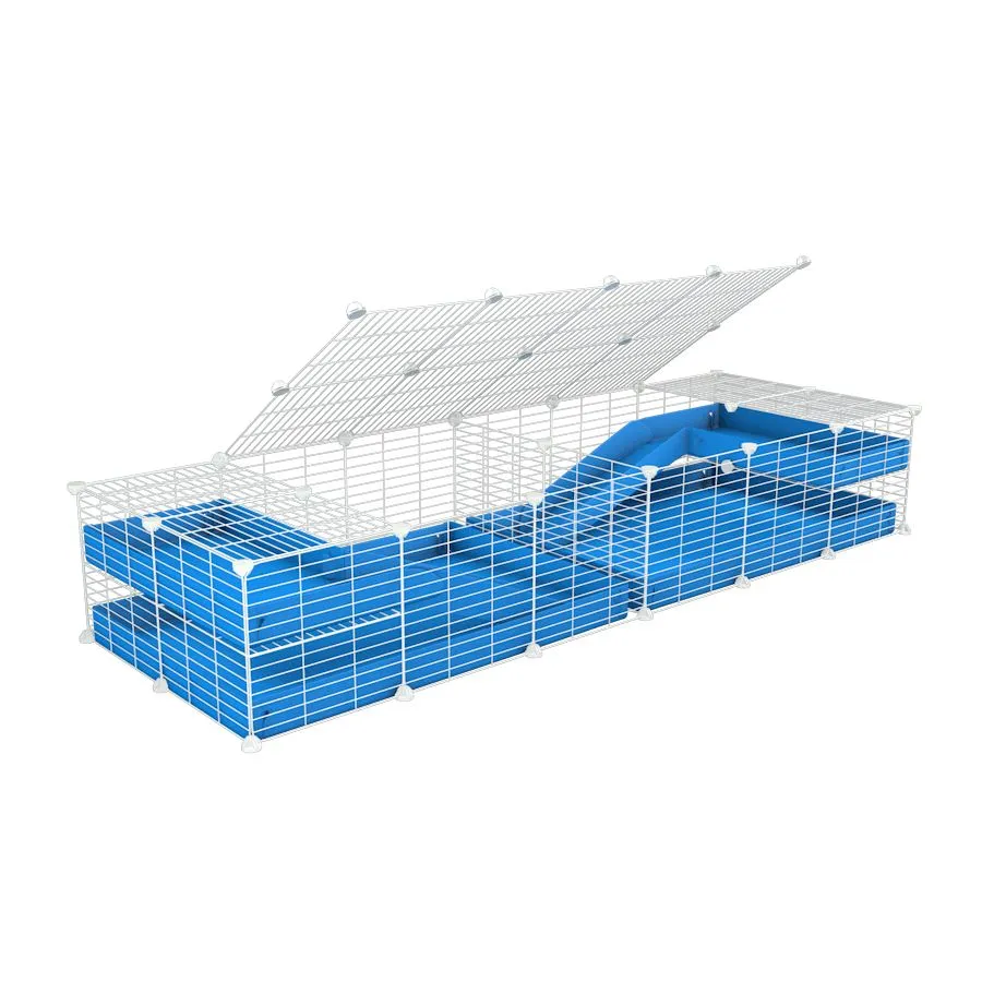 White 6x2 C&C Cage with Divider & Loft