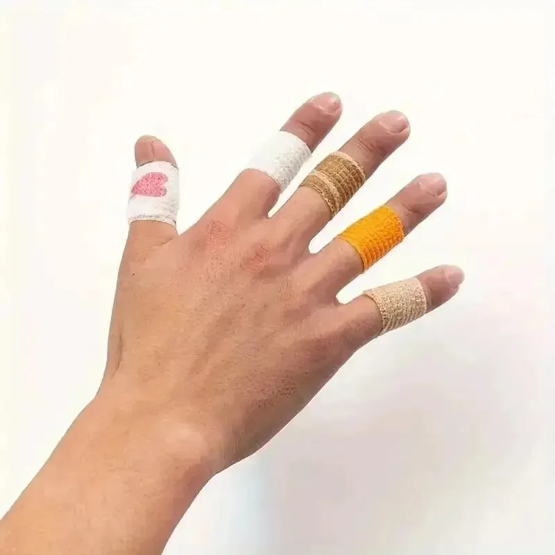 Yeknu 1/10 Roll Colorful Sports Self Adhesive Elastic Bandage Wrap Tape Elastoplast For Knee Pads Finger Ankle Palm Aid Kit Pet Tool