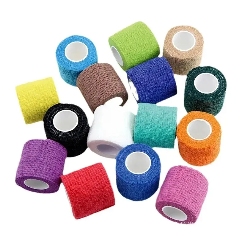 Yeknu 1/10 Roll Colorful Sports Self Adhesive Elastic Bandage Wrap Tape Elastoplast For Knee Pads Finger Ankle Palm Aid Kit Pet Tool