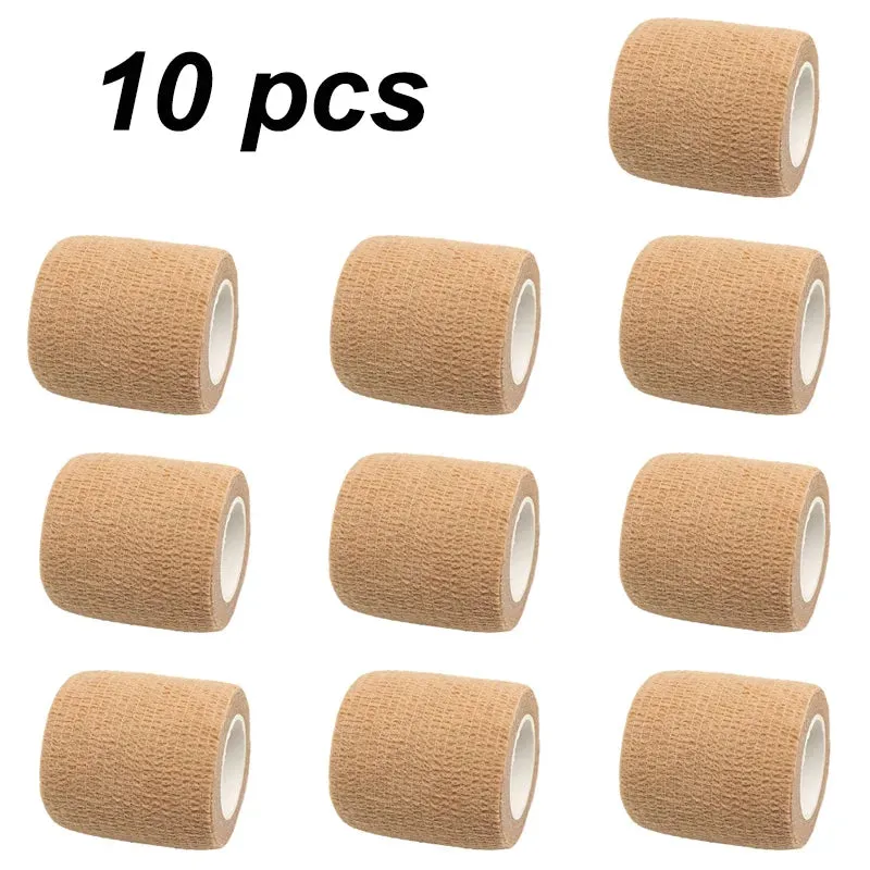 Yeknu 1/10 Roll Colorful Sports Self Adhesive Elastic Bandage Wrap Tape Elastoplast For Knee Pads Finger Ankle Palm Aid Kit Pet Tool